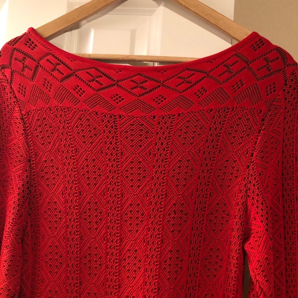 Gianni Bini Red City Shore Knit Dress - Picture 10 of 13
